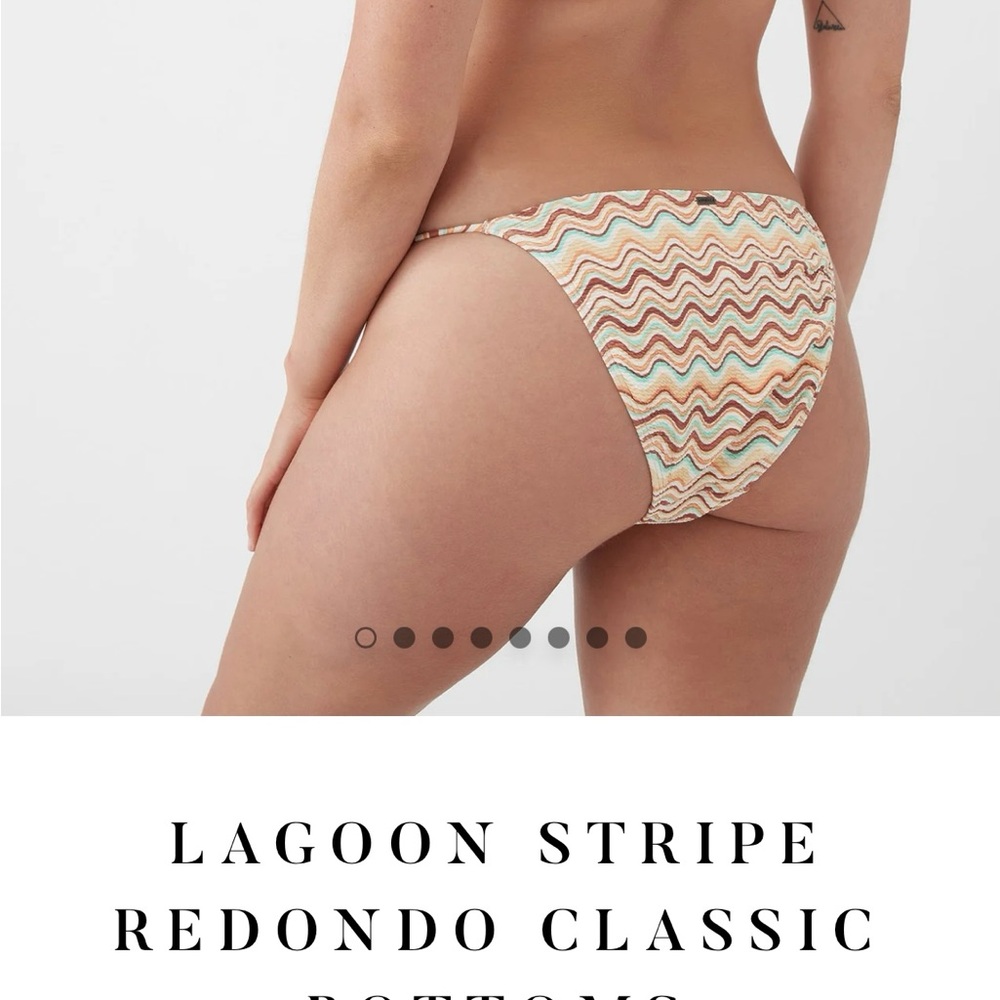 Lagoon Stripe Redondo Classic Bikini Bottoms